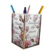 Magnolie stifthalter mit dem gewünschten Text