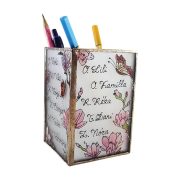 Magnolie stifthalter mit dem gewünschten Text