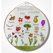 Blume Abschiedsgeschenk Glasbild für Kindergärtnerinnen 