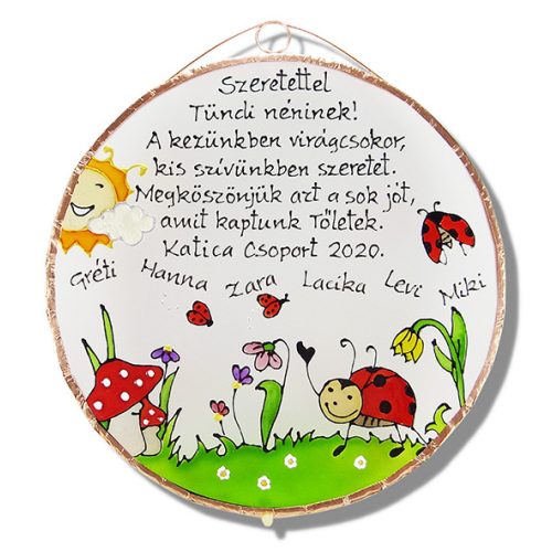 Marienkäfer Abschiedsgeschenk Bild für Kindergärtnerinnen 