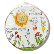 Gruppenlogo Abschiedsgeschenk für Kindergärtnerinnen mit Zeichen