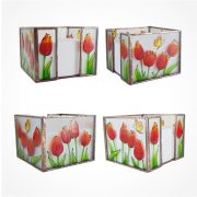 Tulipános jegyzettömbtartó  - 1 db jegyzettöbbel