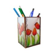 Tulipán mintás ceruzatartó