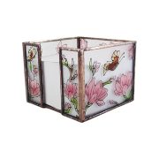 Notizblock mit Magnolienmuster - mit 1 Notizblock