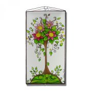 Baum des Lebens blüht Glasbild, Glasmalerei 