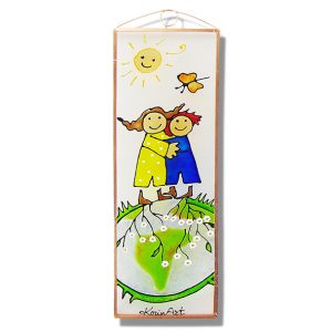 Kinder Glasbild, Glasmalerei Kinder Glasbild, Glasmalerei