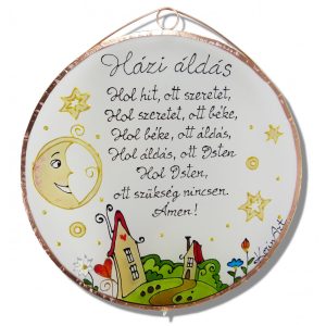 Mond - Stern Göttlicher Haussegen - Glasbilder, Glasmalerei 