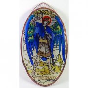 Szent Mihály üvegfestmény, ikon festmény