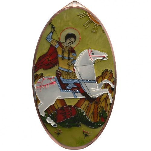 Szent György üvegfestmény, ikon festmény