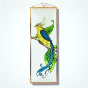 Boldogság kék madara, Paradicsommadár üvegkép, üvegfestmény