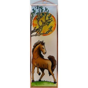 Fohlen Glasbild, Glasmalerei Fohlen Glasbild, Glasmalerei
