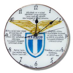   Lazio futballcsapat címerével egyedi falióra, kézi festésű üvegóra