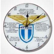 Lazio futballcsapat címerével egyedi falióra, kézi festésű üvegóra