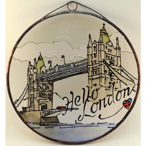 Hello London üvegkép, üvegfestmény Hello London üvegkép, üvegfestmény