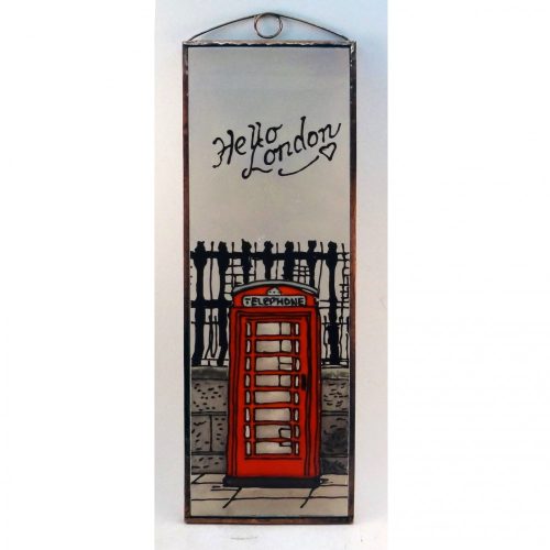 Rote Telefonzelle in London Glasbild, Glasmalerei 