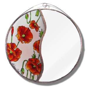 Mohn, Designer Wandspiegel