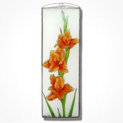 Gladiolus Glasbilder, Glasmalerei