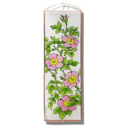 Wild Rose Blume Glasbilder, Glasmalerei